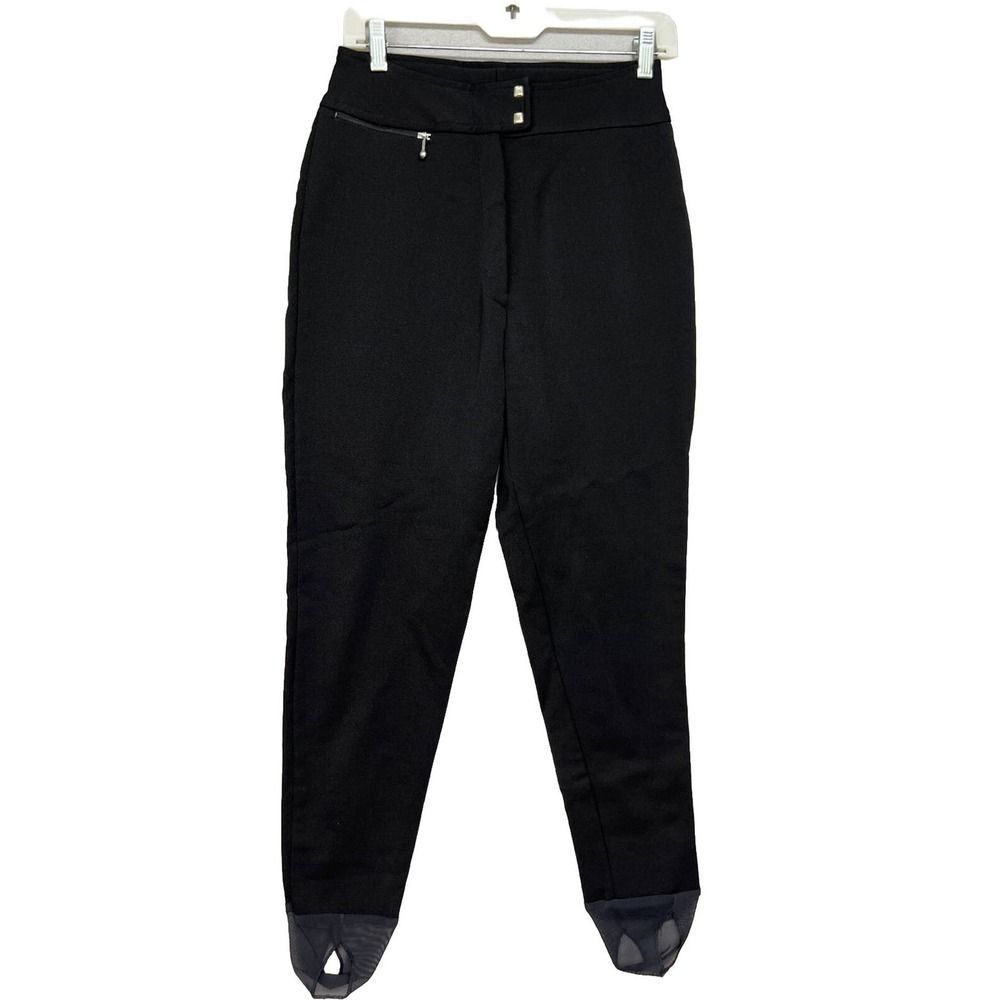 Vintage Schoeller Women’s Skifans Black Stirrup Ski Pants ~Size 6